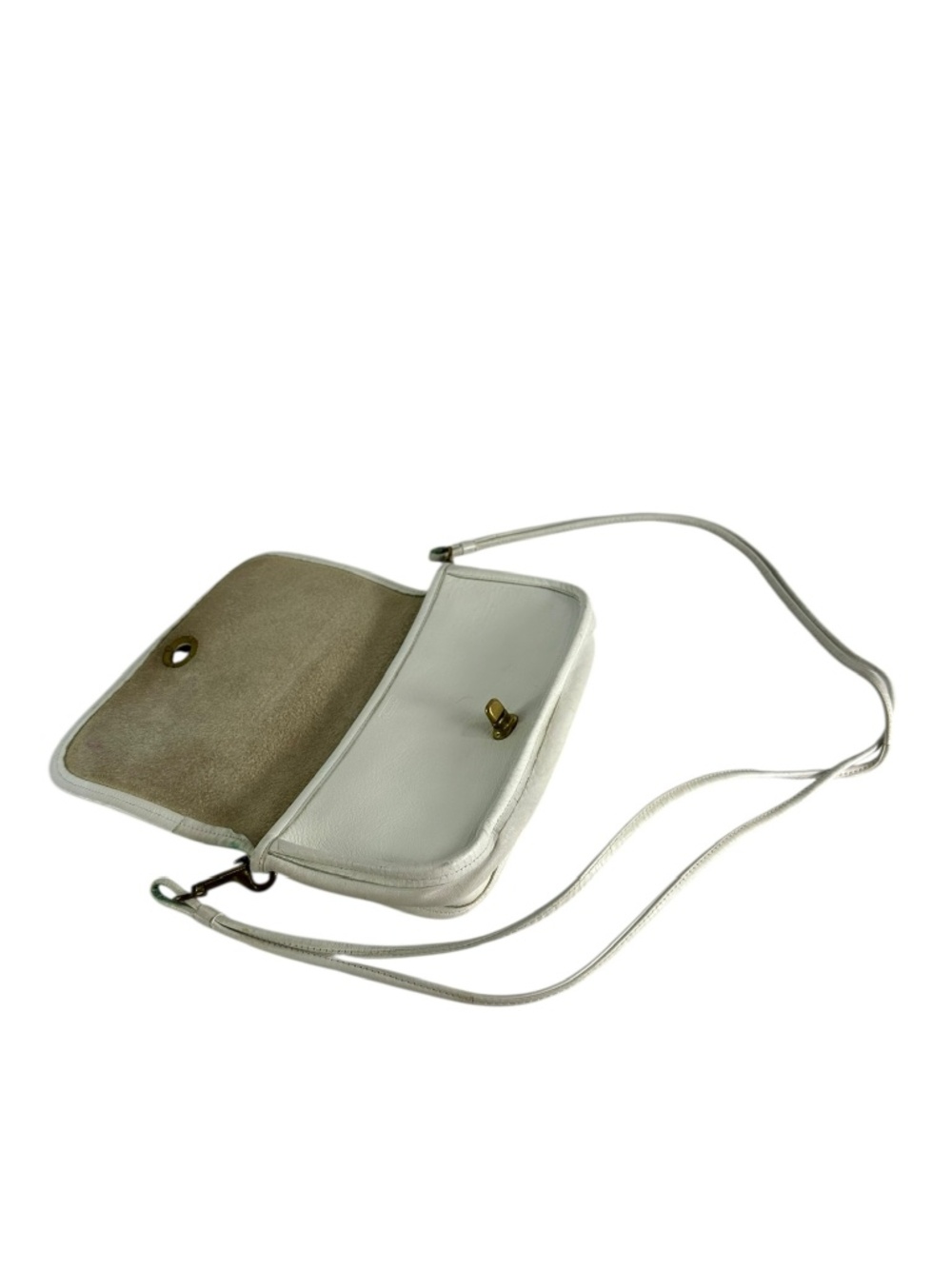 Ultra Rare Vintage COACH Bonnie Cashin Basic White Leather Shoulder Bag 1970s - Picture 13 of 16